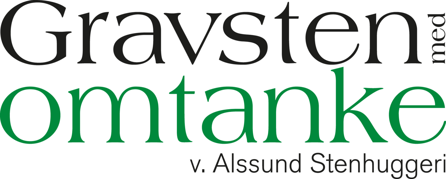 Gravsten med omtanke logo